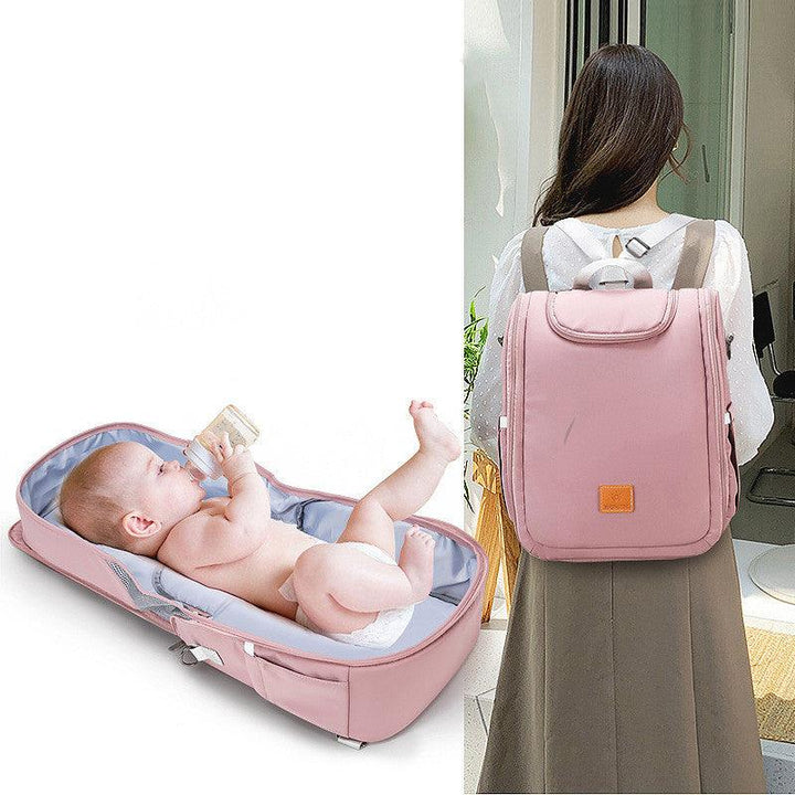 Multi-Function Baby Diaper Maternity Bag Backpack Bed Convertible To Crib Bed - Trendha