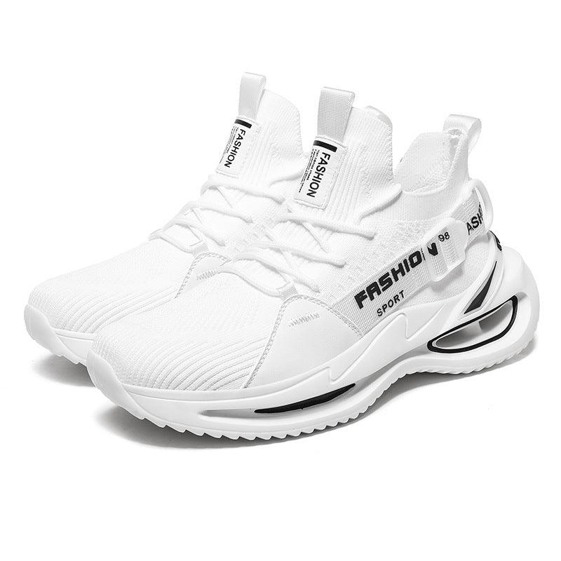 2021 spring and summer fashion leisure Korean men''s shoes cross border large men''s shoes spring breathable flying woven sports shoes A02 - Trendha