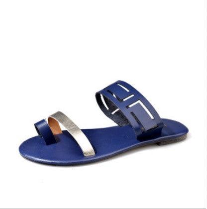 Hollow Set-toe Flat Sandals And Slippers - Trendha