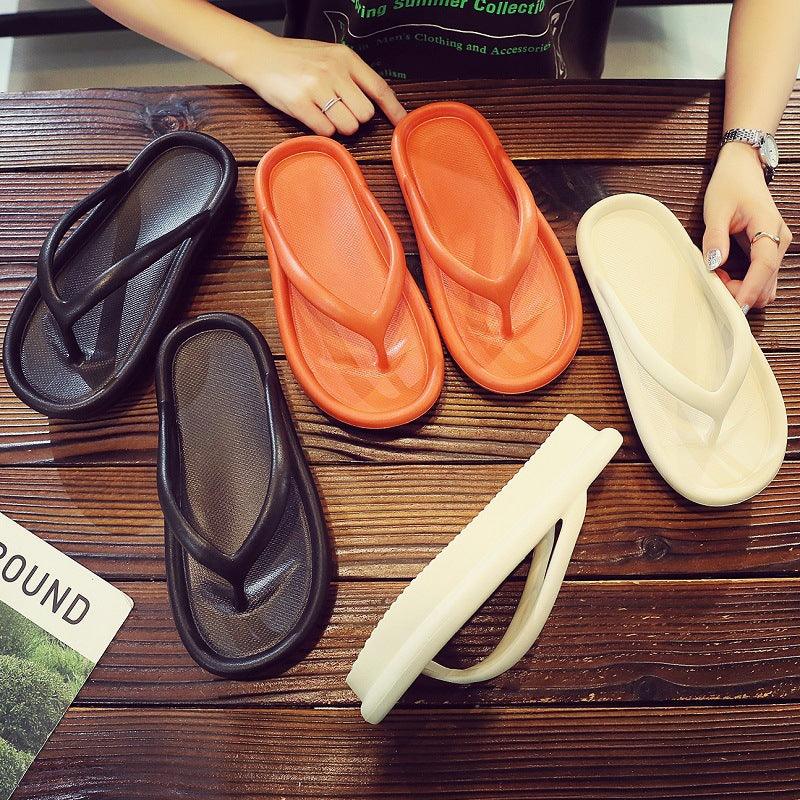 Thick-soled heightened couple non-slip sandals and slippers - Trendha