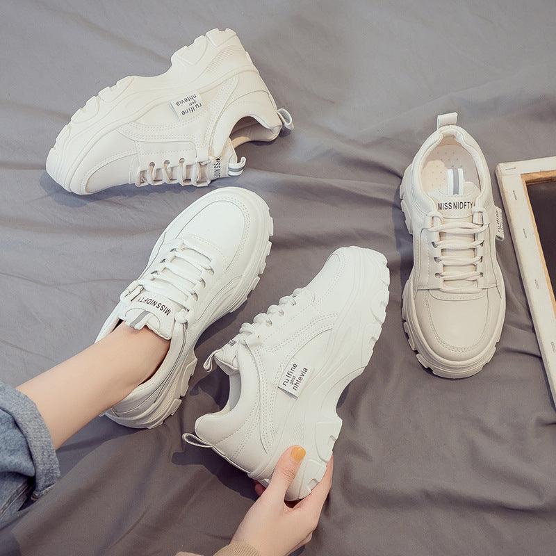 Explosive Old Shoes Women's Sports Casual White Shoes Spring And Summer 2021 New Ins Tide Net Red Super Fire Breathable - Trendha