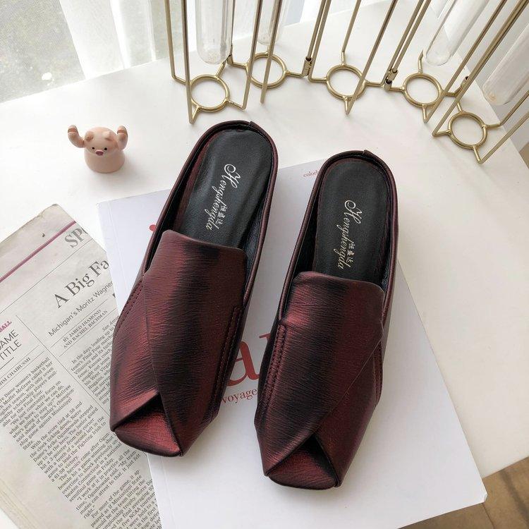 Outer Sandals Women's Mid-heeled Fish Mouth Women's Slippers - Trendha