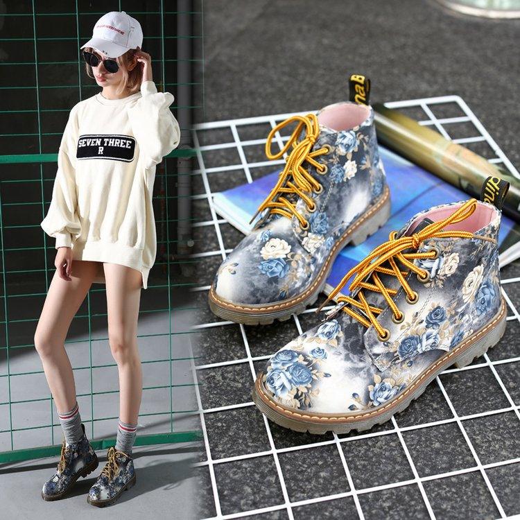 Martin Boots Female British Style Spring and Autumn Students Korean Style Short Tube