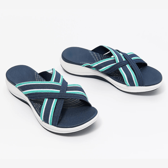 Women's Color-Block Platform Slides