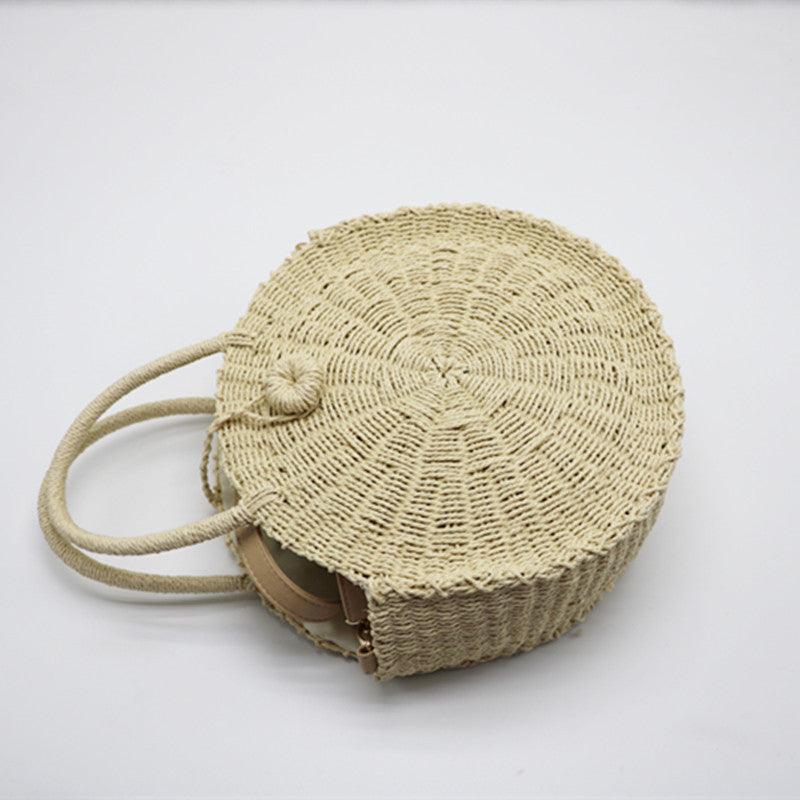 Fashion Round Straw Woven Bag Handbag - Trendha