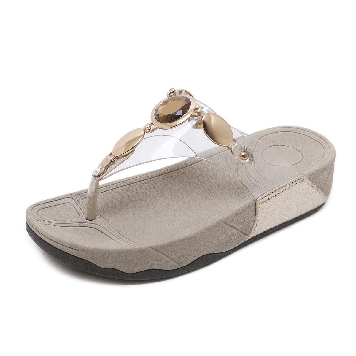 Trifle With Sandals And Slippers With Rhinestone Feet - Trendha