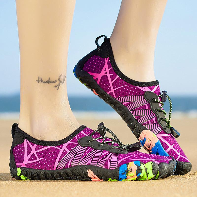 Printed Low-Cut Water Shoes with Toggle Laces