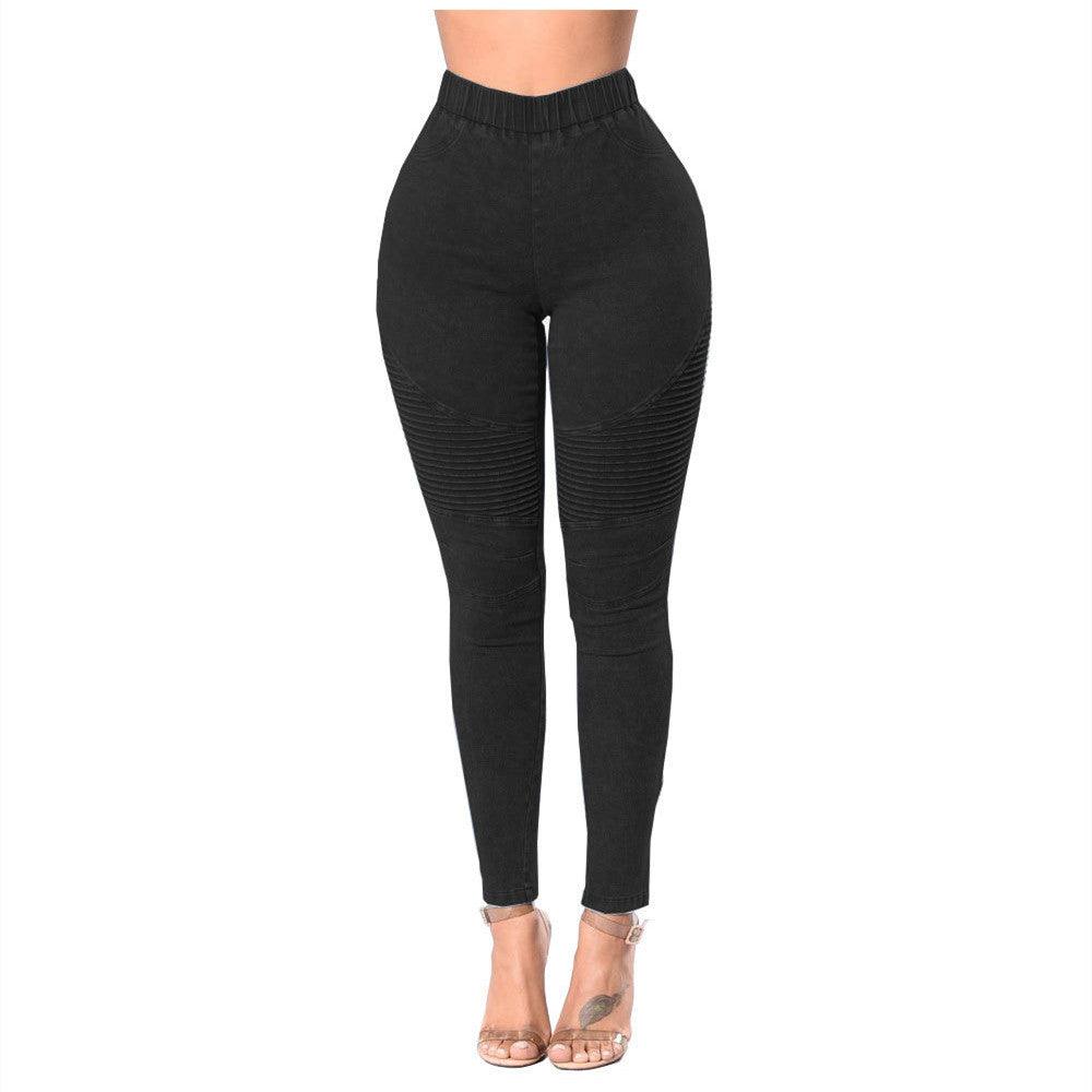 Creased Women'S High-Waisted Butt-Lifting Women'S Jeans - Trendha