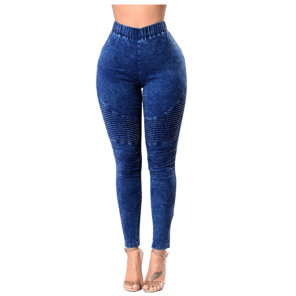 Creased Women'S High-Waisted Butt-Lifting Women'S Jeans - Trendha