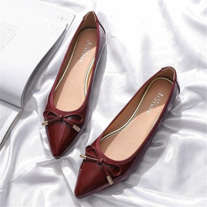 Flat Shoes Female Pointed Toe Korean Fashion Net Red Single Shoes - Trendha