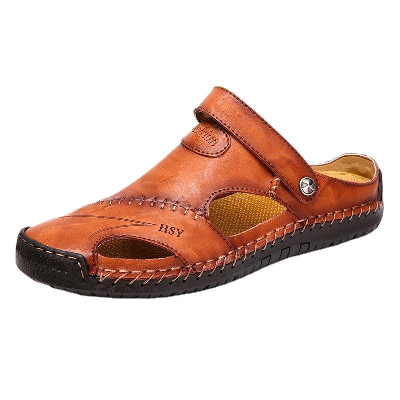 Genuine Leather Roman Summer Sandals For Men - Trendha