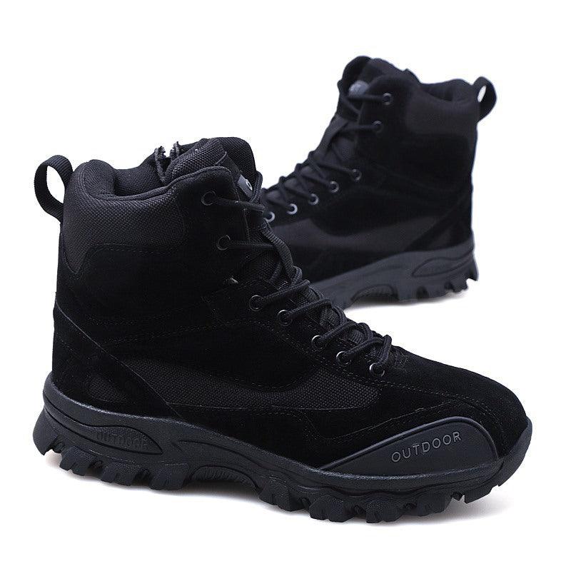 Mountaineering Work Shoes High-Top Lace-Up Mid-Tube Martin Boots - Trendha