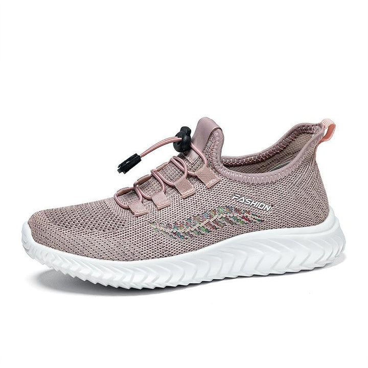 2021 New Women's Shoes Spring and Summer Flying Woven Breathable Super light Mesh Ladies fashion Casual Mom Running Shoes - Trendha