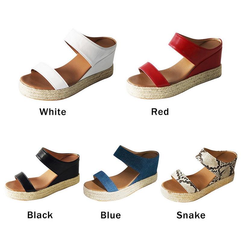 Lady's Sandals with Wedge Heel Twine - European and American Style Fashion Footwear - Trendha
