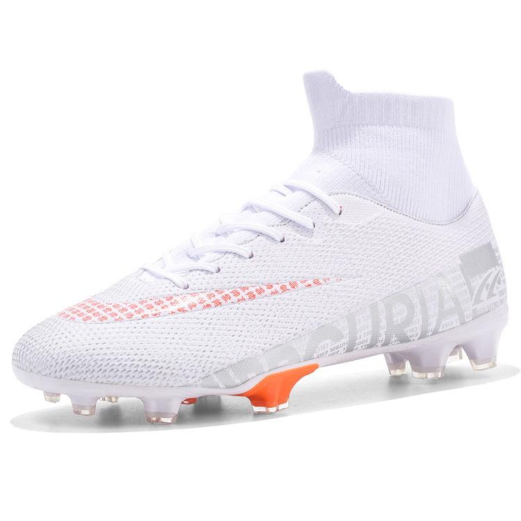 Men Soccer Shoes High Ankle Football Boots Cleats Grass Training - Trendha