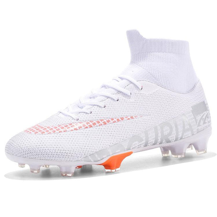 Men Soccer Shoes High Ankle Football Boots Cleats Grass Training - Trendha