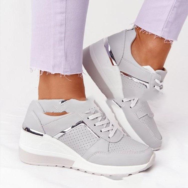 Women's Round-Toe Lace-Up Casual Shoes