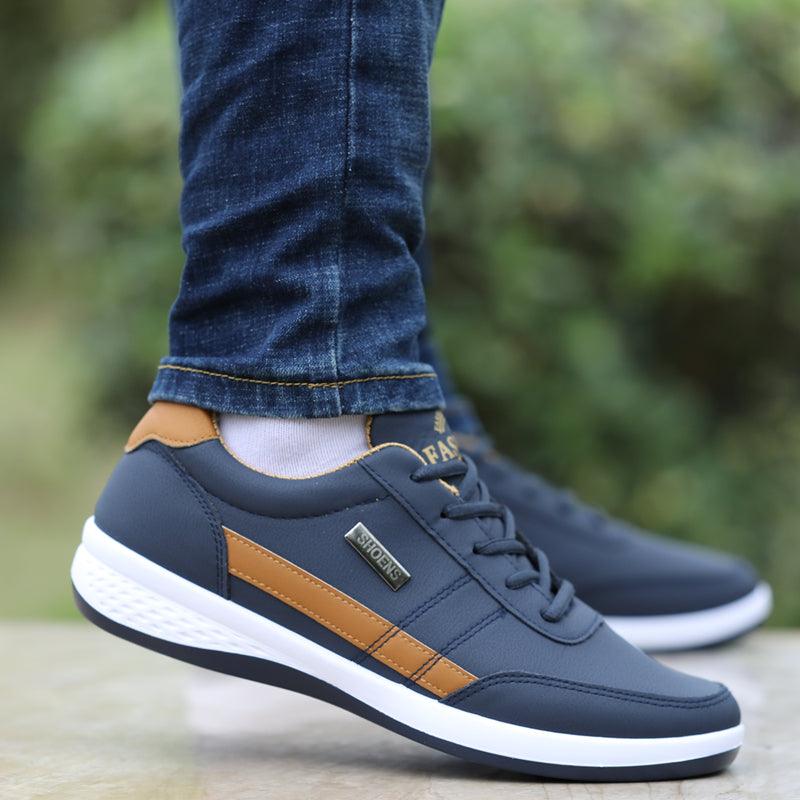 Waterproof Men's Shoes New Breathable Leather Casual Shoes - Trendha