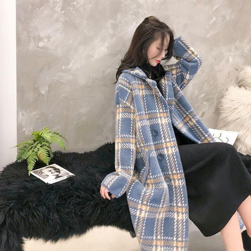 Loose thick knitted sweater coat - Trendha