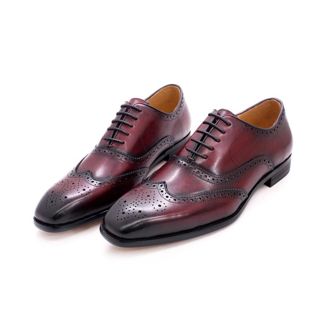 Men's British Style Brogue Leather Men's Shoes - Trendha