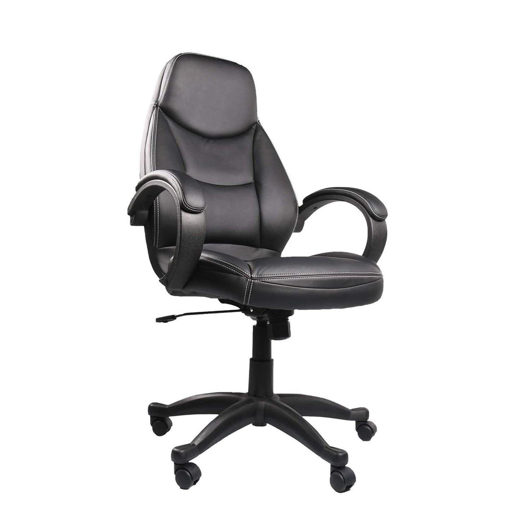 Ergonomic Adjustable Office Chair Home Office Chair PU Leather Executive Computer Chair Swivel Task Desk Chair High Back Desk Chair with Lumbar Support - Trendha