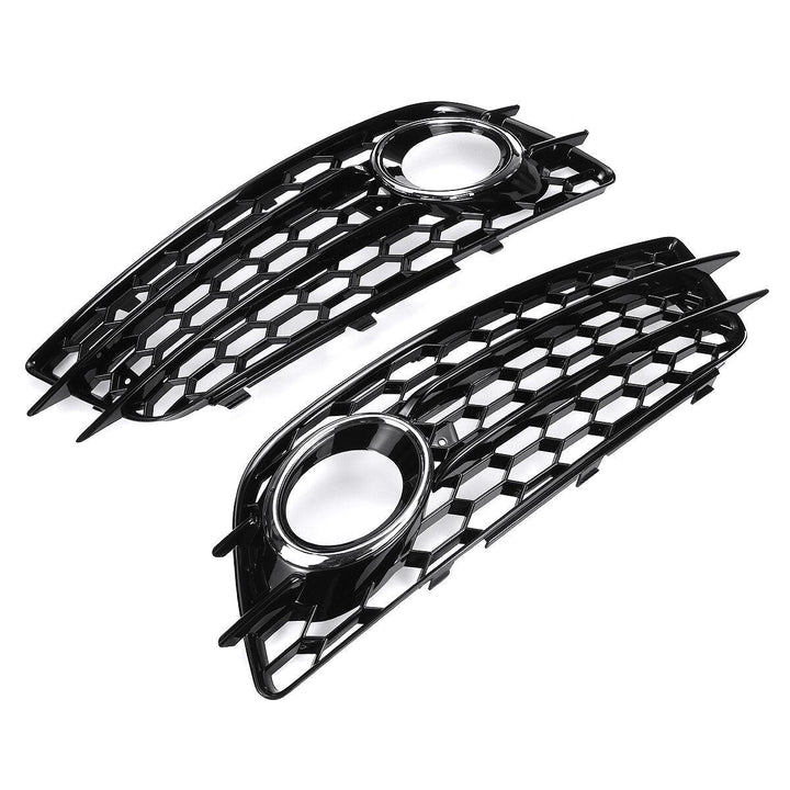 Plating Front Fog Light Cover Honeycomb Hex Grille Grill For Audi A4 B8 S-Line S4 2008-2012 - Trendha