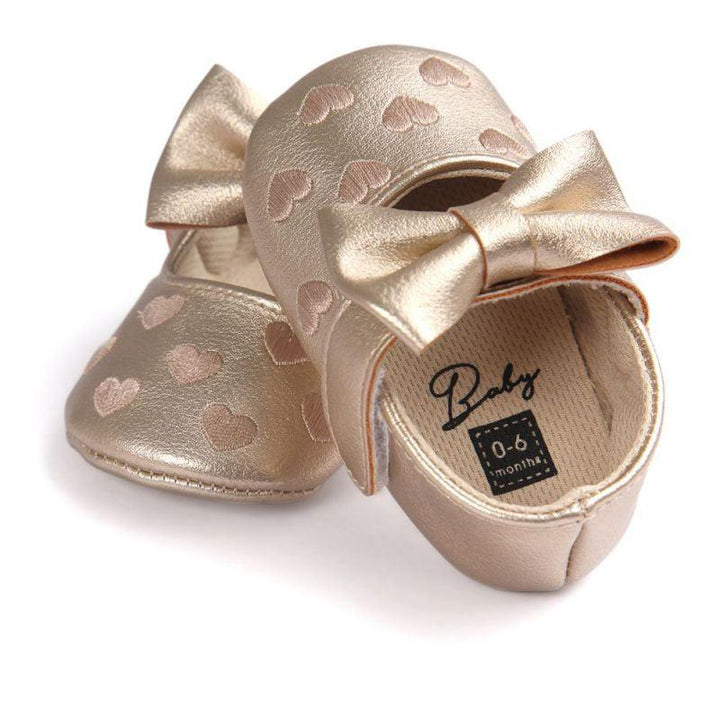 Lovely Patterned Leather Baby Girl's Shoes - Trendha