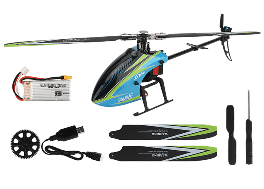 Eachine E160 V2 6CH Dual Brushless 3D6G System Flybarless RC Helicopter BNF Compatible with FUTABA' S-FHSS - Trendha