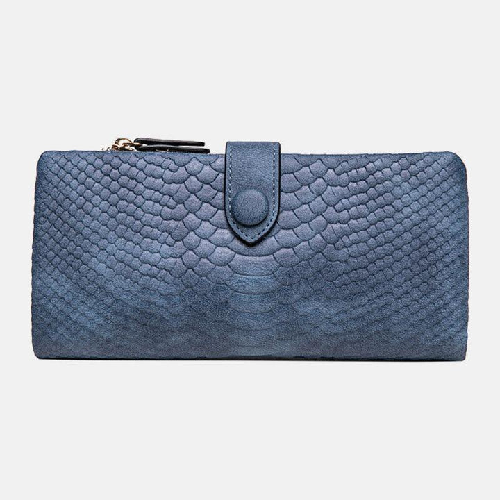 Women 23 Card Slots Crocodile Pattern Long Wallet Purse Phone Bag - Trendha