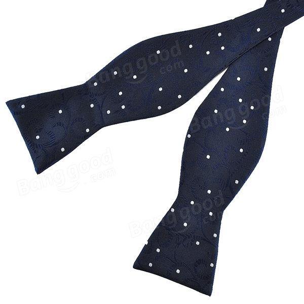 PenSee Men's Bow Ties Casual Polka Dot Paisley Jacquard Woven Silk Neckties Accessory - Trendha