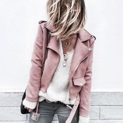 Suede Jacket - Long Sleeve Button Down, Slim Fit, British Style - Trendha