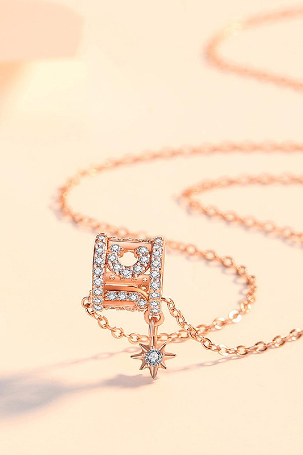 Rely On Fate Cubic Zirconia Pendant Necklace - Trendha