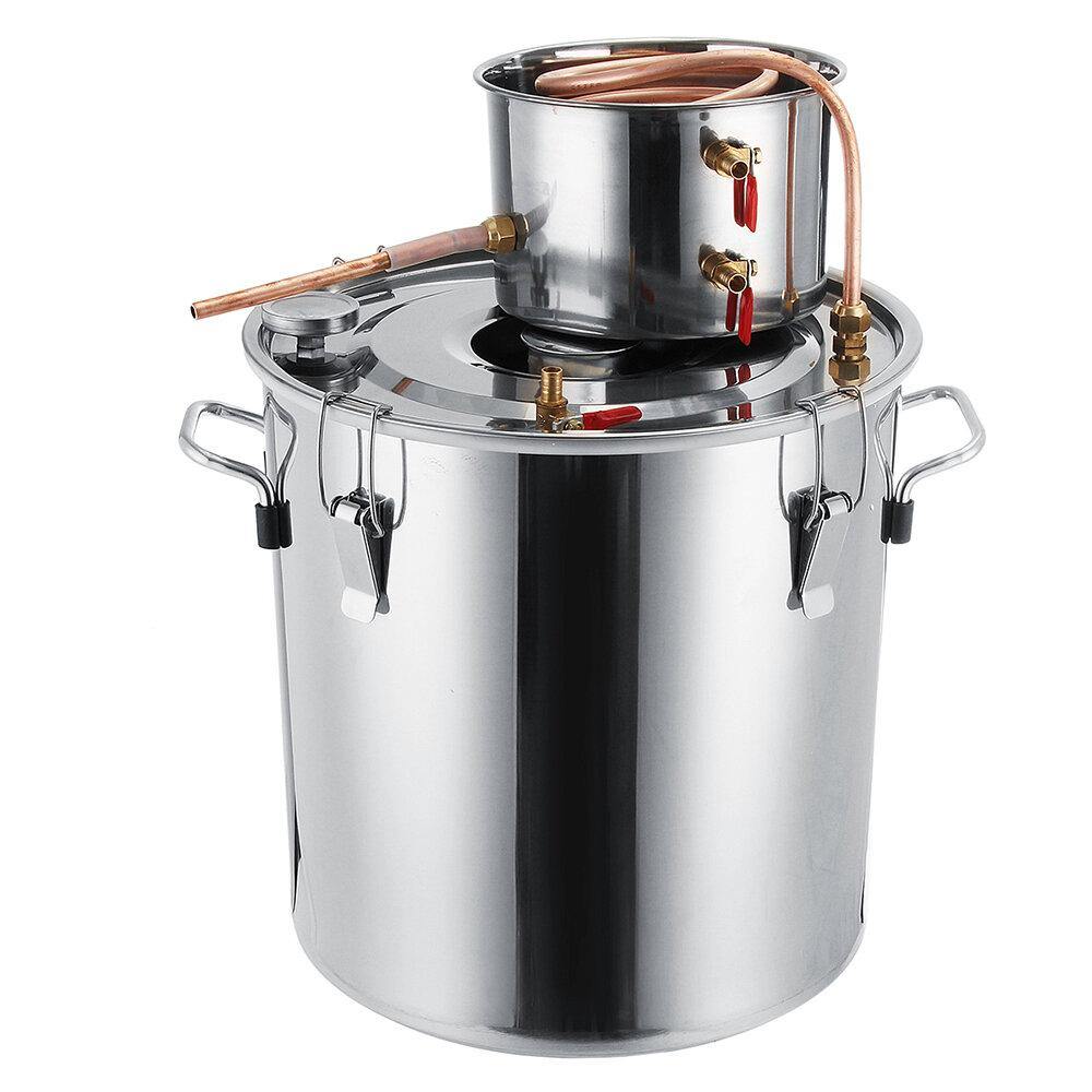 2GAL/3GAL/5GAL/8GAL Moonshine Still Spirits Alcohol Distiller Boiler for Home Brewing Kit Stainless Steel DIY - Trendha