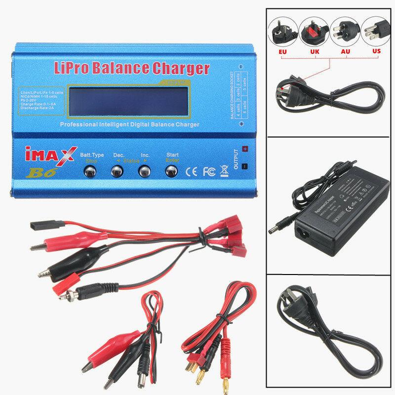iMAX B6 80W 6A Lipo Battery Balance Charger with Power Supply Adapter - Trendha
