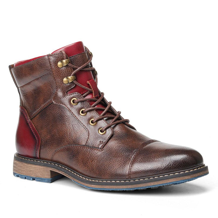 Large Size Men's Leather Boots Single Boots - Trendha