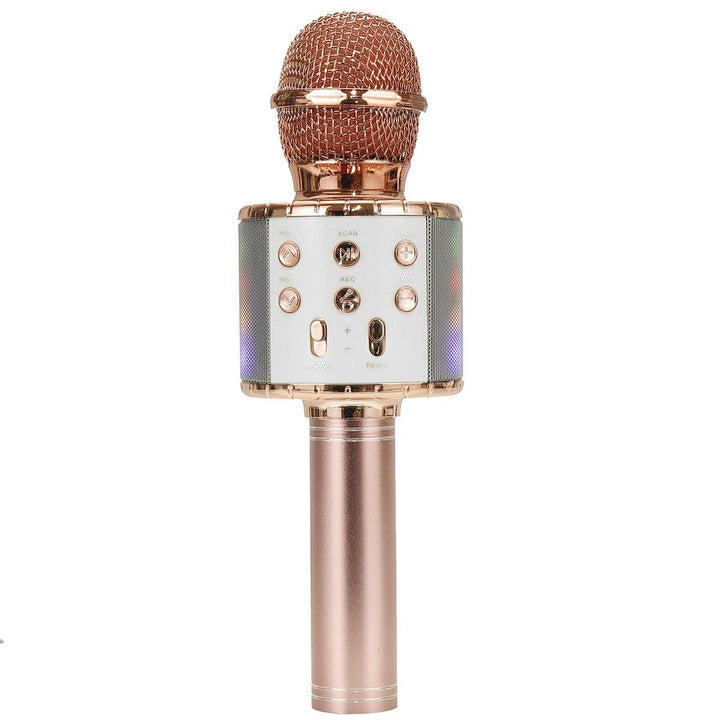 Bakeey 858L Wireless Microphone 2x13W Stereo DSP Noise Reduction bluetooth Speaker 2600mAh TF Card Luminous Karaoke Mic Recorder for K Songs KTV - Trendha