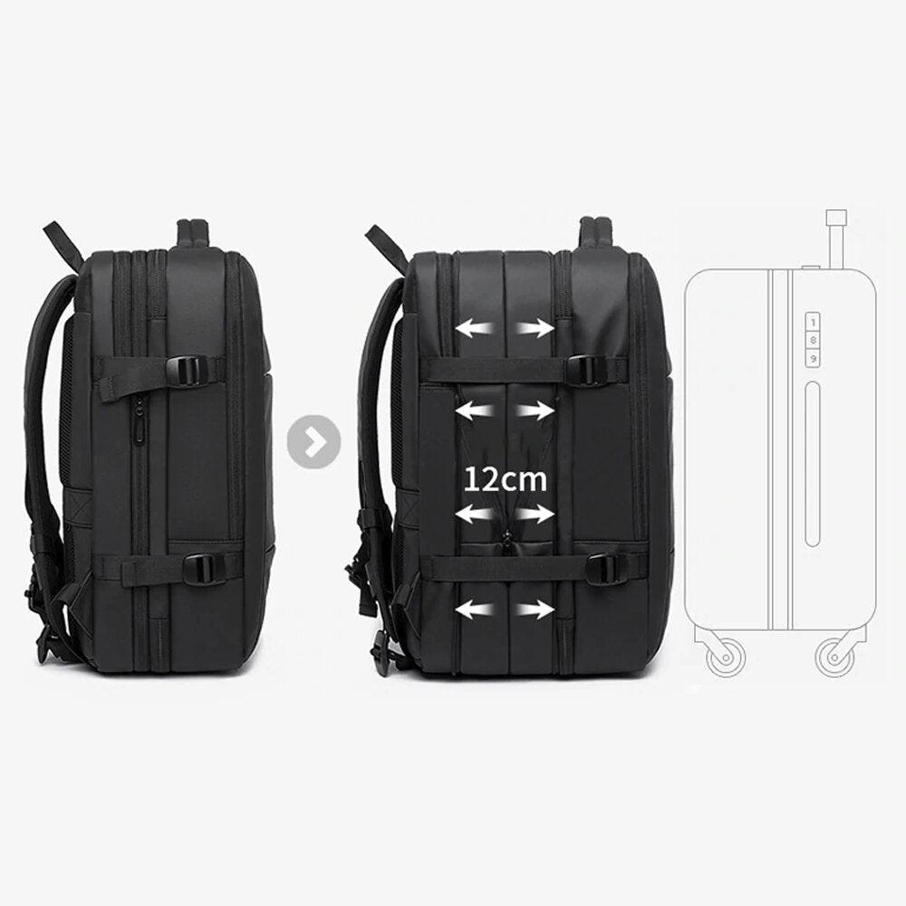 BANGE BG-1908 16'' 38L Expandable Large Capacity USB Tactical Backpack 15.6 inch Laptop Luggage Suitcase Bag Waterproof Camping Travel Rucksack - Trendha
