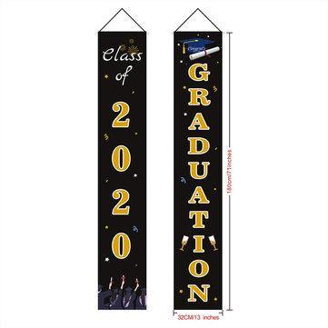Graduation Banner Graduation Porch Sign Graduation Class of 2021 Banner Hanging Door Decor for Indoor Outdoor Graduation School Party Decorations - Trendha