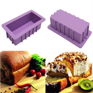 10'' Silicone Bread Loaf Cake Mold Non Stick Bakeware Baking Pan Rectangle Mould - Trendha