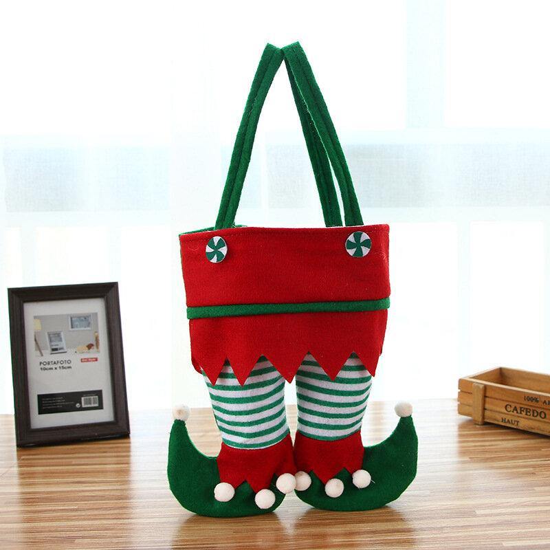 Child Adult Festive Creative Christmas Candy Bottle Liquor Gift Bag Elf Shape Handbag - Trendha