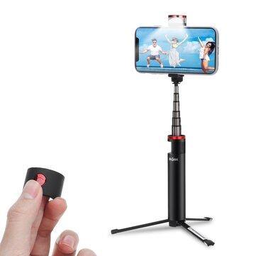 INSMA INS-10 All In One LED Fill Light Selfie Stick Extendable bluetooth Remote Control Tripod for Live Stream Phones Sport - Trendha