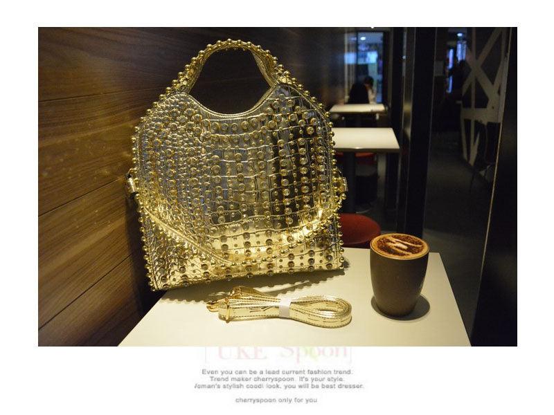 Hand-held Messenger Bag Fashion Diamond Studded Rhinestones - Trendha