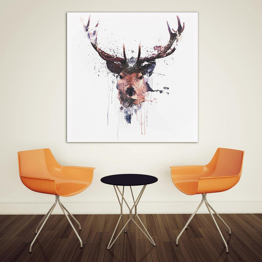 16'' Abstract Stag Deer Canvas Picture Printed Paintings Décor Framed / Unframed - Trendha
