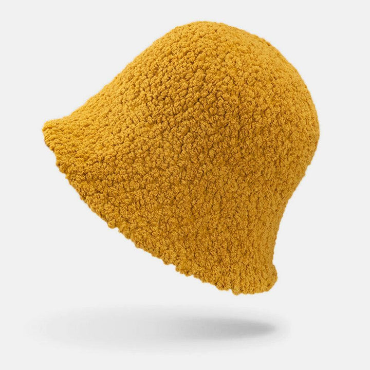Women Cashmere Thick Plain Color Keep Warm Casual Fashion Sunvisor Bucket Hat - Trendha