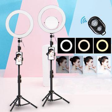 12.60 Live Stream Makeup Selfie LED Ring Light With Tripod Stand Bluetooth Remote Control Cell Phone Holder - Trendha