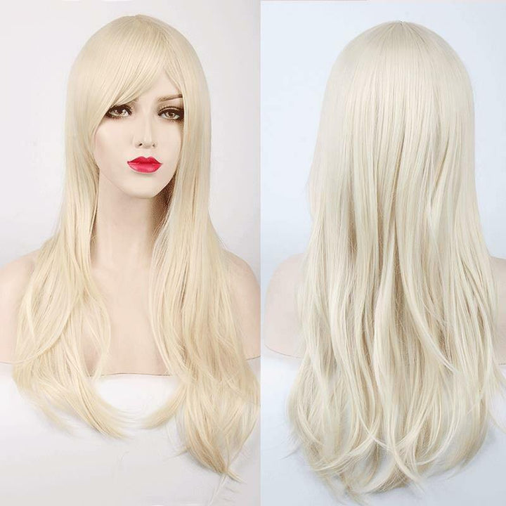 70CM Long Synthetic Costume Cosplay Wig High Temprature Fiber Hair Extensions For Women Dark Purple Hair - Trendha