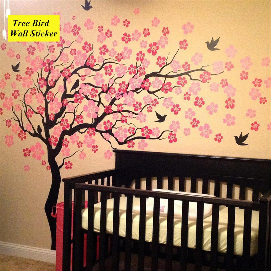 Large Wall Tree Baby Nursery Flower Wall Sticker Cherry Blossom Sticker Kids Vinyl Art Decal - Trendha