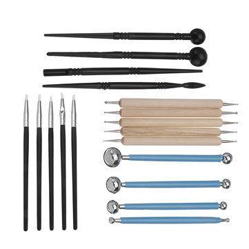 18 pcs Professional Polymer Clay Sculpting Tools Pottery Models Art Projects Kit - Trendha