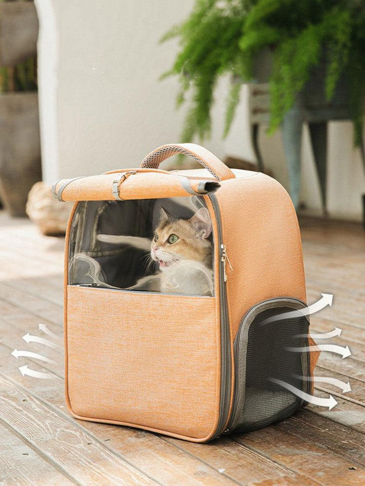 Cat Going Out Portable Large Capacity Canvas Backpack - Trendha