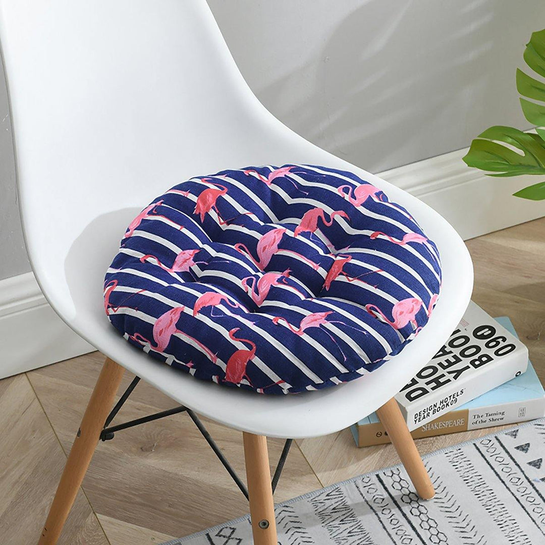 Nordic Print Round Cotton Chair Cushion Soft Pad Dining Home Office Patio Garden - Trendha